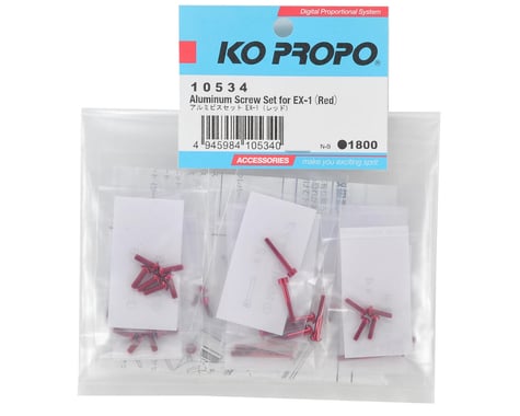 KO Propo EX-1 KIY Aluminum Screw Set (Red)