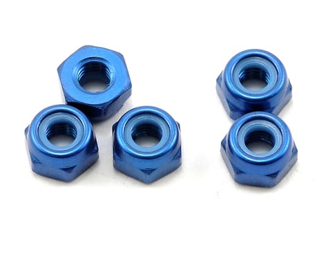 Kyosho 3x3.3mm Aluminum Nylon Nut (Blue) (5)