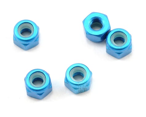 Kyosho 3x4.3mm Aluminum Locknut (Blue) (5)