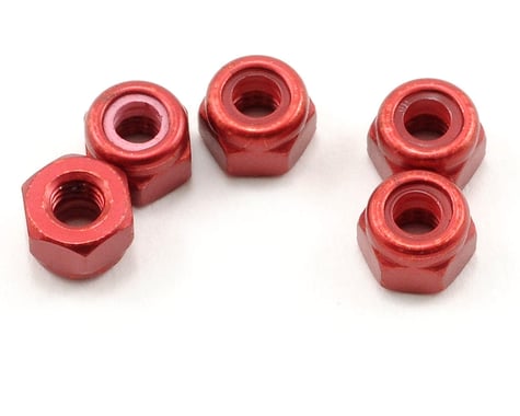 Kyosho 3x4.3mm Aluminum Locknut (Red) (5)