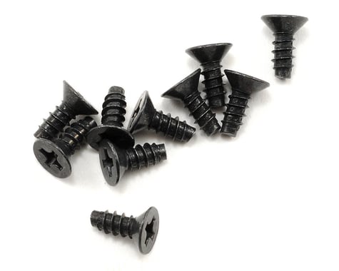 Kyosho 3x8mm Self Tapping Flat Head Phillips Screw (10)