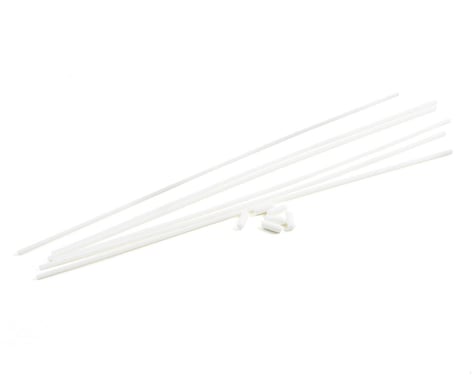 Kyosho Color Antenna Tubes & Caps (White) (6)