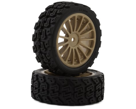 Kyosho Rally Pre-Mounted Tire (2) (Medium)