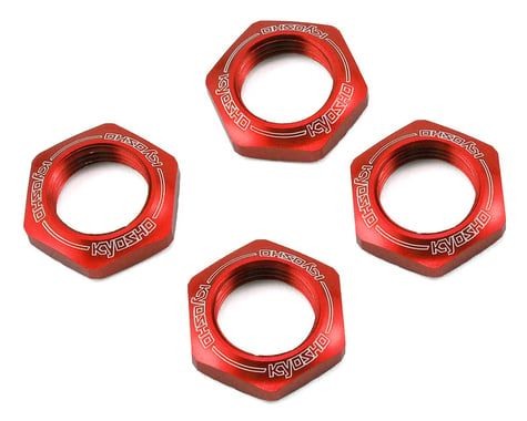 Kyosho 17mm 1/8 Serrated Wheel Nut (Red) (4)