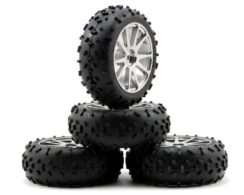 Kyosho High Traction Tire With Chrome Wheels (Mini Inferno) (4)