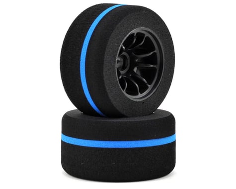 Kyosho Formula Mounted Combination Foam Front Tire (L-42/H-35 Blue Stripe) (2)