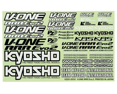 Kyosho V-One RRR Decal Set