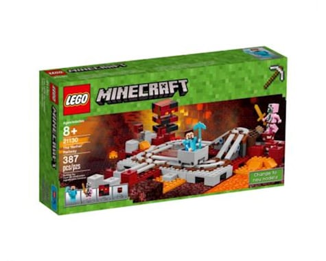 LEGO Minecraft The Nether Railway 21130 Building Kit (387 Pieces)