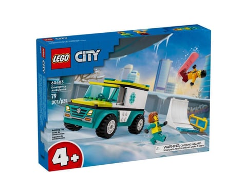 LEGO City Emergency Ambulance & Snowboarder Set