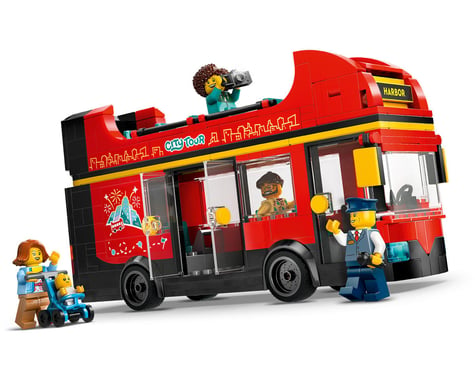 LEGO City Red Double-Decker Sightseeing Bus Set