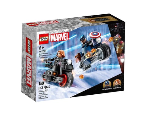 LEGO Marvel Black Widow & Captain America Motorcycles Set