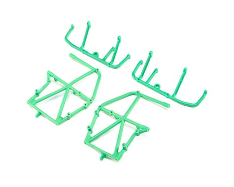 Losi Side Cage and Lower Bar, Green: LMT