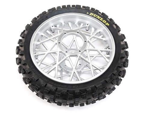 Losi Promoto-MX Dunlop MX53 Rear Pre-Mounted Tire (Chrome)