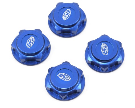 Losi Covered 17mm Aluminum Wheel Nuts (Blue) (4)