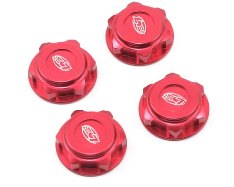 Losi Covered 17mm Aluminum Wheel Nuts (Red) (4)