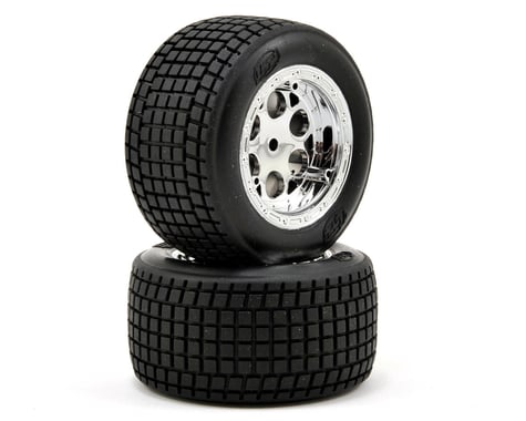 Losi Small Diameter Rear Wheel & Tire Set (2)