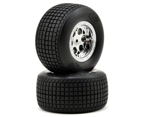 Losi Large Diameter Rear Wheel & Tire Set (2)