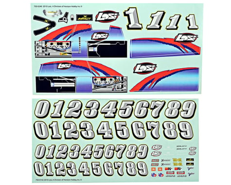 Losi Mini Sprint RTR Sticker Sheet