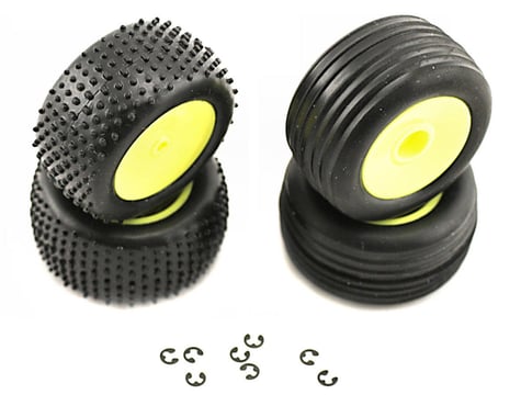 Losi Front/Rear Wheels & Tires (Micro-T)