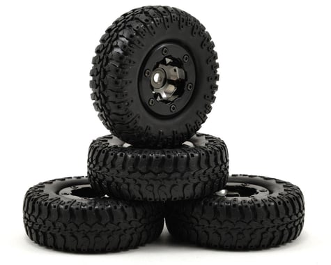 Losi Pre-Mounted Scale AT Tire & Wheel Set (4) (Black)