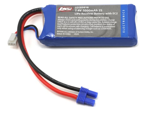 Losi Li-Poly Receiver Battery w/EC2 Connector (7.4V/1000mAh) (Ten-T)