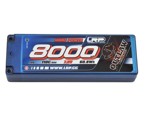 LRP Outlaw 2S LiPo 55C Hard Case Battery Pack (7.6V/8000mAh)