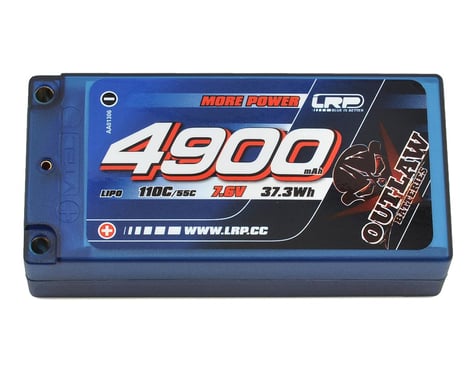 LRP Outlaw 2S LiPo 55C Hard Case Shorty Battery Pack (7.4V/4900mAh)