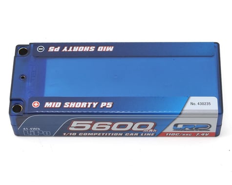 LRP TC Mid Shorty P5 2S LiPo 55C Hard Case Battery Pack (7.4V/5600mAh)