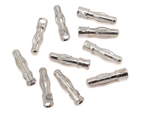 LRP 4mm Silver Universal Bullet Connectors (10 Male)