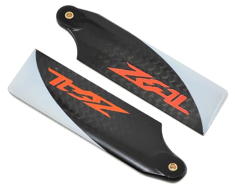 Lynx Heli Zeal 68mm Carbon Fiber Tail Blades (Neon Orange)