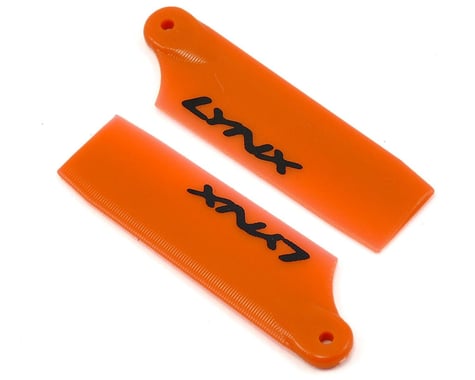 Lynx Heli 47mm Plastic Tail Blade Set (Neon Orange) (Blade 300 X)