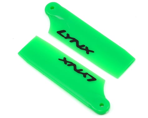 Lynx Heli 47mm Plastic Tail Blade Set (Neon Green) (Blade 300 X)