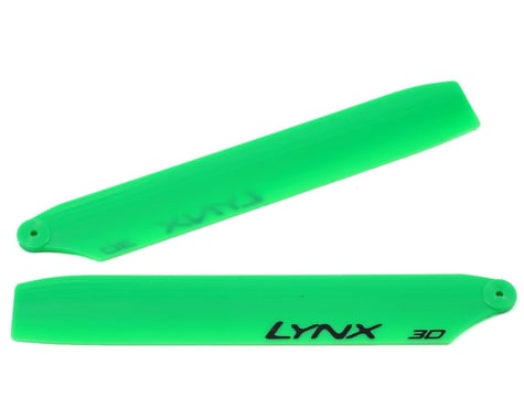 Lynx Heli 125mm Stretch Replica Plastic Main Blade (Green) (mCP X BL)