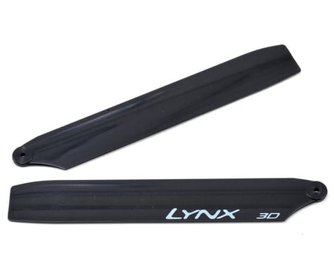 Lynx Heli 125mm Stretch Replica Plastic Main Blade (Black) (mCP X BL)