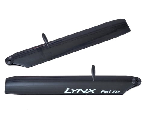 Lynx Heli 125mm Bullet Stretch Replica Plastic Main Blade (Black) (mCP X BL)