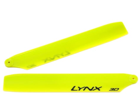 Lynx Heli 125mm Stretch Replica Plastic Main Blade (Yellow) (mCP X BL)
