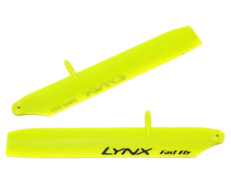 Lynx Heli 125mm Bullet Stretch Replica Plastic Main Blade (Yellow) (mCPX BL)