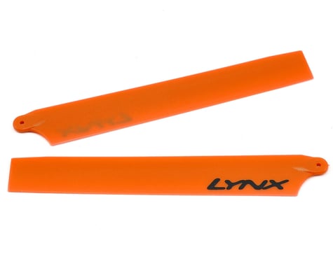 Lynx Heli 135mm Plastic Main Blade Set (Neon Orange) (Blade 130 X)