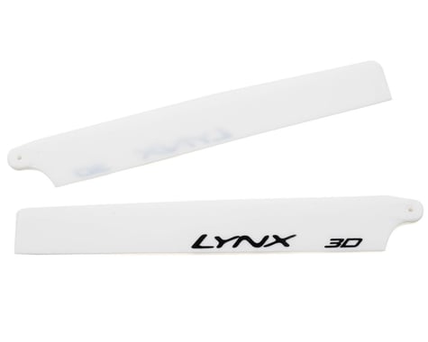 Lynx Heli 150mm "Stretch" Plastic Main Blade Set (White) (Blade 130 X)