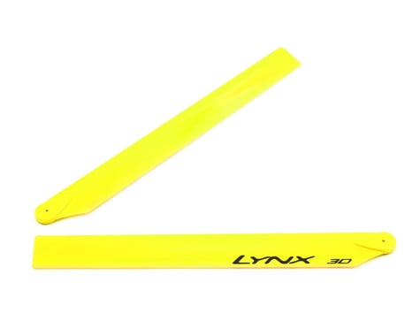 Lynx Heli 240mm Lynx Blade 230S Plastic Main Blade Set (Yellow)