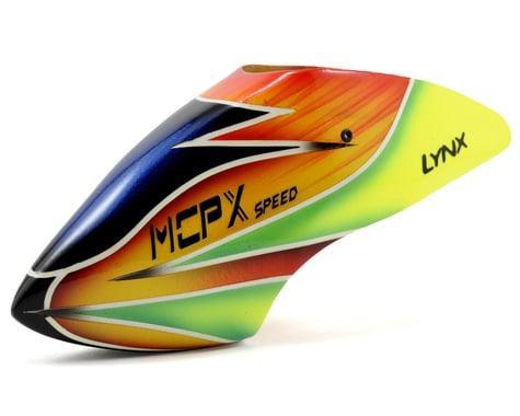 Lynx Heli Blade mCP X BL Speed Style Fiberglass Canopy (Scheme 01 - Orange/Green)