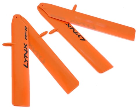 Lynx Heli 120mm "Bullet Pro Edition" Plastic Main Blade Set (Orange) (T-Rex 150)