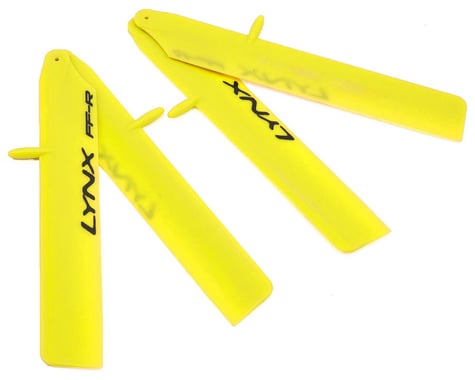 Lynx Heli 120mm "Bullet Pro Edition" Plastic Main Blade Set (Yellow) (T-Rex 150)