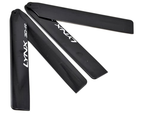 Lynx Heli 125mm "Pro Edition" Plastic Main Blade Set (Black) (T-Rex 150)