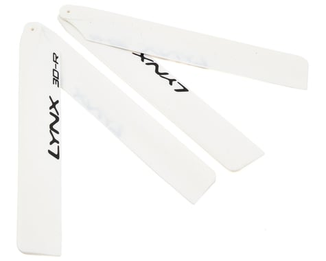 Lynx Heli 125mm "Pro Edition" Plastic Main Blade Set (White) (T-Rex 150)