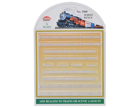 Model Power N-Scale White Picket Fences (12)