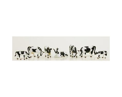 Model Power HO Cows & Calves (Black/White) (7) (Painted)