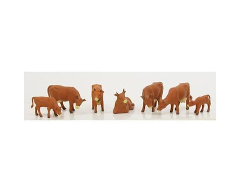 Model Power HO Cows & Calves, Brown (7)