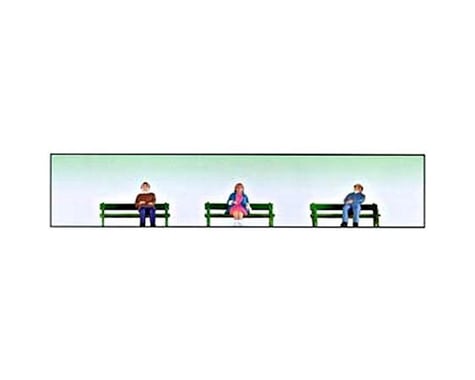 Model Power O Sitting People w/Benches (6)