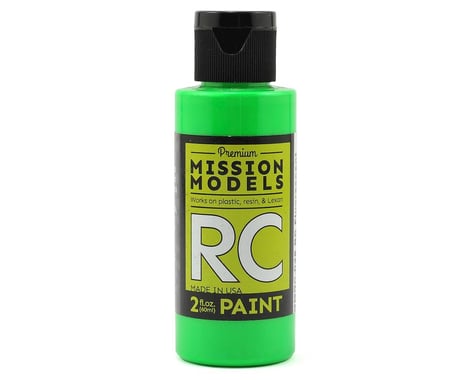 Mission Models Flourescent Racing Green Acrylic Lexan Body Paint (2oz)